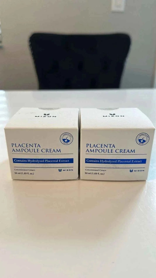 2 Pack Mizon Placenta Cream 50ml | Firming, Anti-Wrinkle & Deep Moisturizing K-Beauty Skincare - Aifan Brands