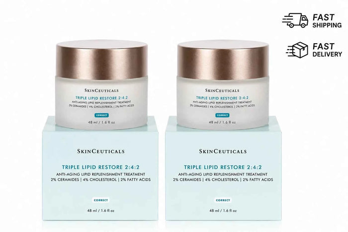 2 Pack SkinCeuticals Triple Lipid Restore 2:4:2 Face Cream 1.6 oz (48ml) Anti-Aging Moisturizer - Aifan Brands